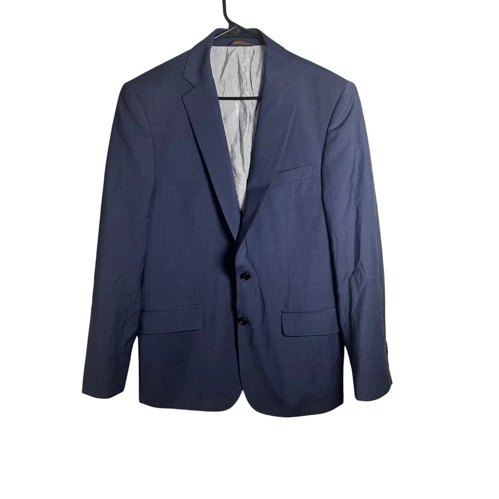 Brooks Brothers Explorer Regent Fit Blazer Mens 42L Blue Wool Stretch Sport Coat